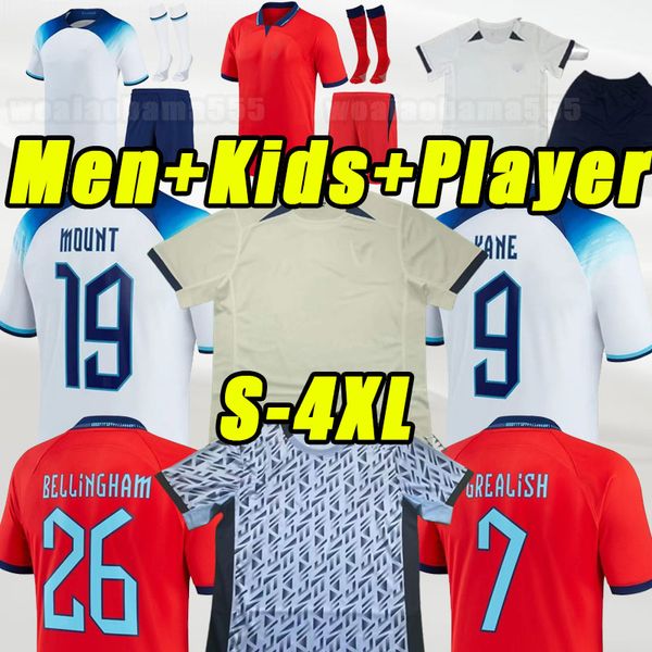

englands soccer jerseys 2022 2023 2024 kane sterling rashford sancho grealish mount foden henderson 22 23 24 national football shirt men kid, Black;yellow