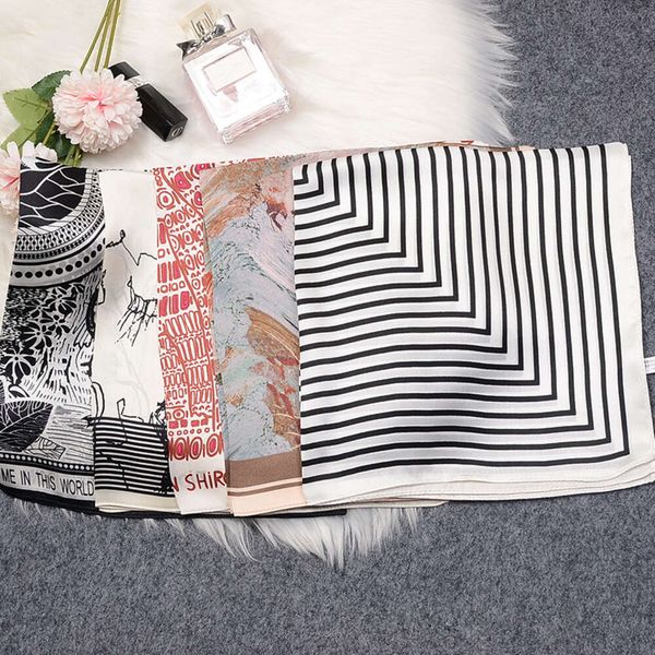 

silk scarves silk scarves high end mulberry silk sunscreen scarves women s silk square scarves summer shawls necklaces scarves, Blue;gray