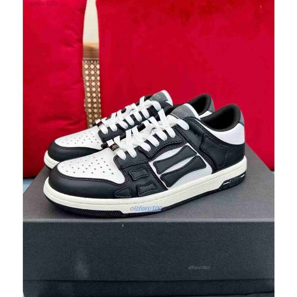 

luxury men skel low sneakers shoes skeleton bones leather trainers white black blue skull couple skateboard walking comfort sports eu35-46