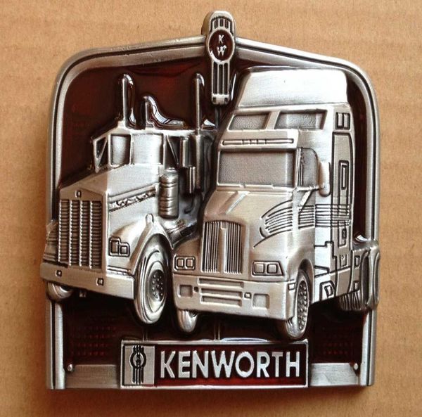 

kenworth belt buckle with pewter finish swb900 0123455080962, Slivery;black