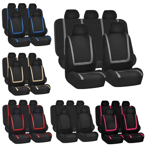 

universal car seat covers 9pcs full seats cover fittings auto interior accessories suitable for cars care protector231a