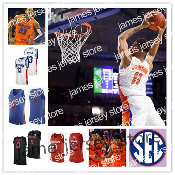 

college basketball wears ncaa custom florida gators stitched college basketball colin castleton scottie lewis ques glover osayi os2213, Black