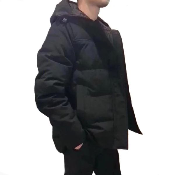 

mens down jackets veste homme winter jassen outerwear big fur hooded fourrure manteau down jacket coat hiver parka doudoune leisure jassen c, Black
