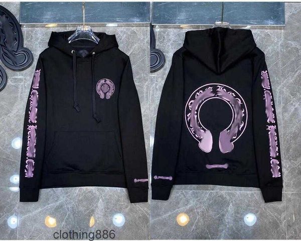 

luxury classic mens heart jackets sweatshirts fashion designer chromes hoodies ch sanskrit sweater zipper hooded cross pullover hoodie casua, Black