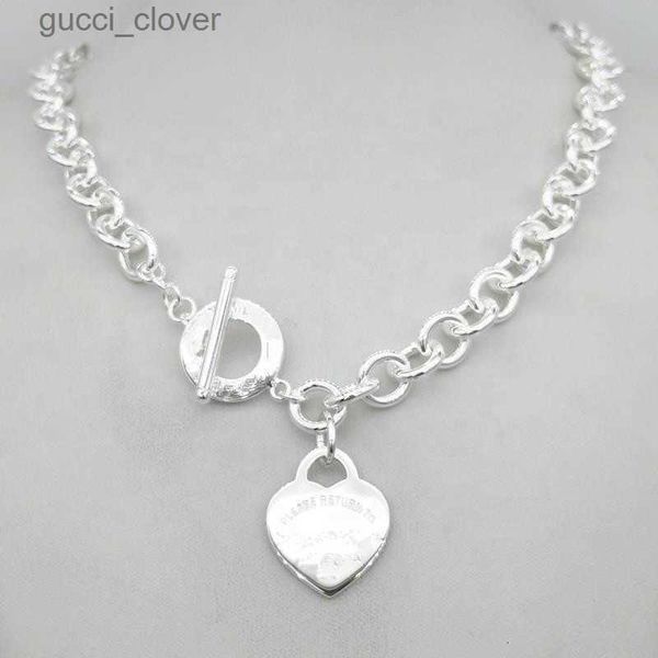 

design women's silver tf style necklace pendant chain necklace s925 sterling silver key heart love egg brand pendant charm nec h0918