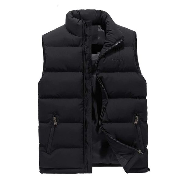 

designer jacket men's original quality stand fashion collar vests for men slim thick warm winter bodywarmer sleeveless jackets waistcoa, Black;brown