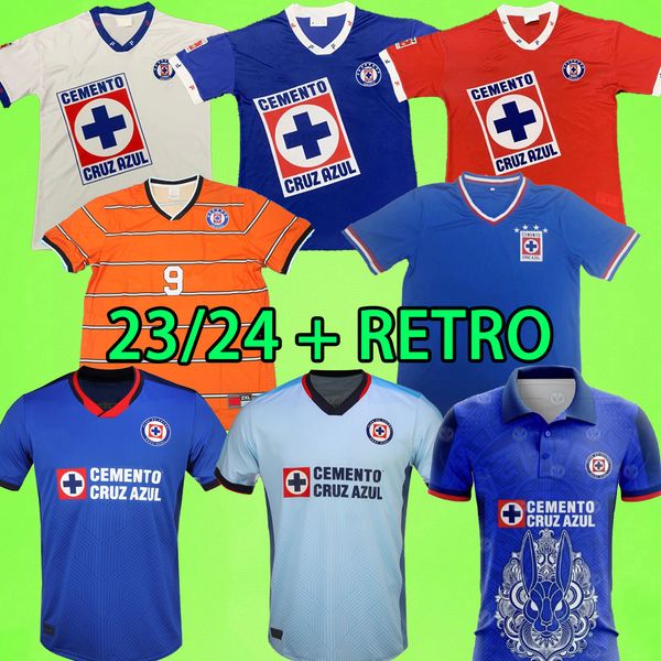 

day of the dead 23/24 cruz azul camiseta de futbol retro soccer jerseys 1973 1974 1996 1997 1998 liga mx vintage men classic 2023 2024 footb, Black;yellow