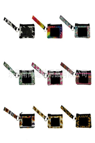 

neoprene coin purse id card holder wristlet wallets mini bags waterproof printing fashion handbag passport cover coin case 224 k26848500, White