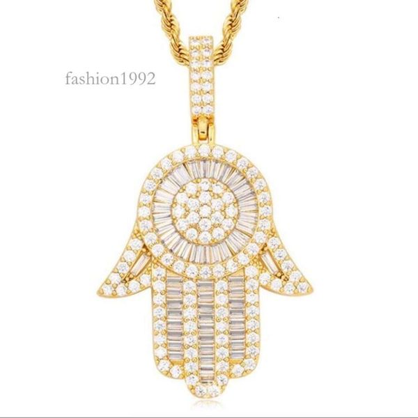 

Moissanite Sterling Sier Custom Mens Bling Bling Necklace with Hip Hop Pendant