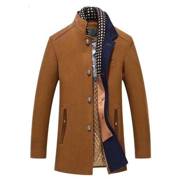 

designer jacket men's original quality mens thicker trench coats winter long wool coat men slim fit casual jackets peacoat double colla, Black;brown