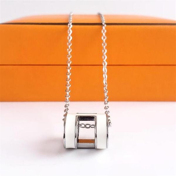

new silver letter pendant necklace for men and women designer design 316l stainless steel ladies valentine's day220h