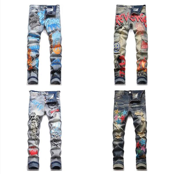 

man jeans designer jeans purple jeans skinny jeans ripped biker slim straight skinny pants designer stack jeans fashion jeans mens trend bra, Blue