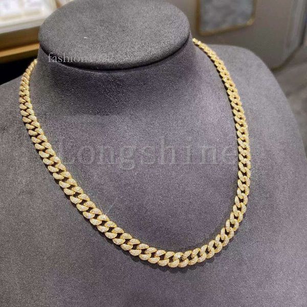 

Longshine Gold Yellow And White Color Cuban Chain Necklace And Bracelet