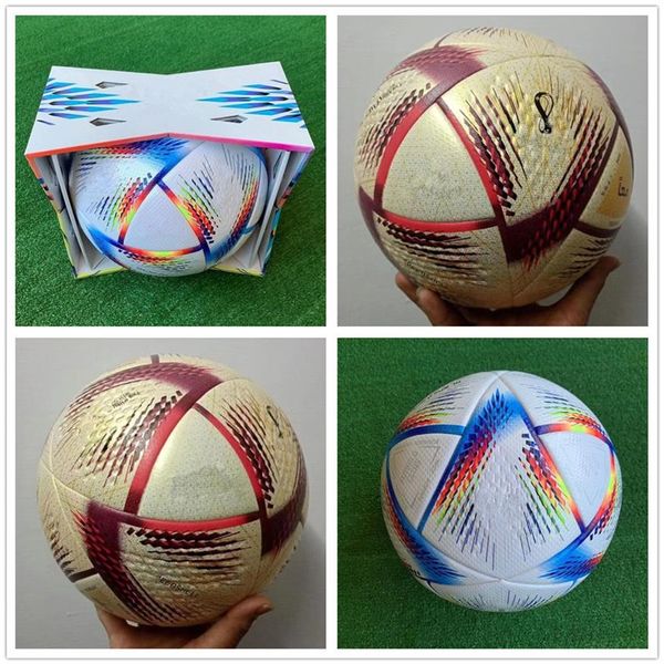 

new world 2022 cup soccer ball size 5 high-grade nice match football ship the balls without air box2884