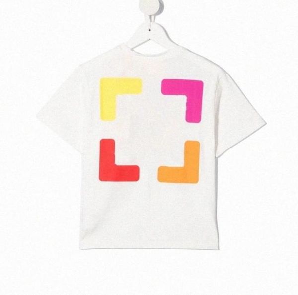 

kids tshirts white boys irregular arrow ofs girls summer short sleeve tshirts offs letter printed finger loose kid toddlers youth6673053, Blue