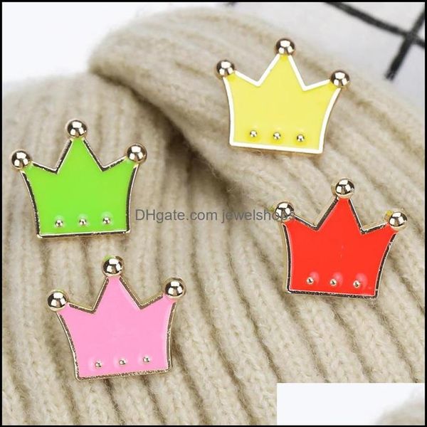 

pins brooches color crown shape brooch pin alloy drop oil sweater clothes lapel pins europe women bag hat cowboy c jewelsho3368, Gray