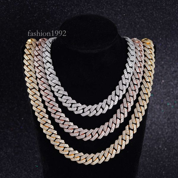 

Starsgem 14K Gold Necklace Customized Jewelry Round Moissanite Cuban Link Chain 14K Solid Gold Necklace