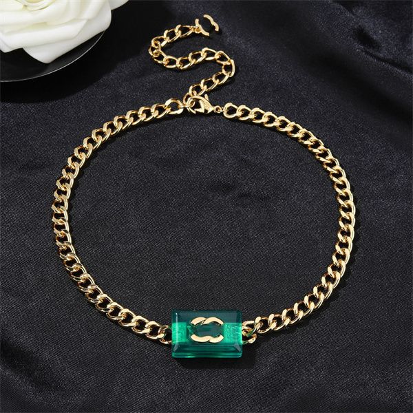

classics letter c woman pendant necklaces ccity gold chokers luxury designer jewelry women c logo necklace gold chain 075, Silver