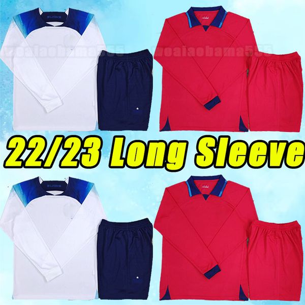 

long sleeve 2022 2023 sterling soccer jerseys kane rashford sancho grealish mount foden henderson saka englands 22 23 national football men, Black;yellow