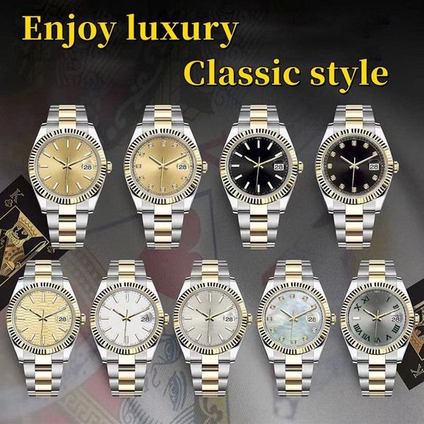 

couples watch 36mm 41mm mens automatic movement stainless steel watch 28mm montre de luxe g1su#292u, Slivery;brown