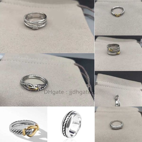 

fashion ring for love braided men double ladies jewelry layer designer trendy womens x rings couple birthday party gift, Silver