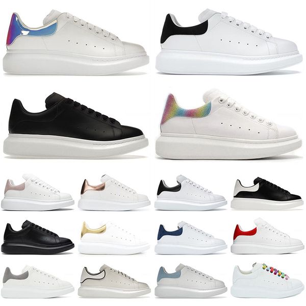 

2023 designer shoes plate-forme sneakers men shoes luxury white black red light blue grey velvet pink suede rainbow women shoes leather snea