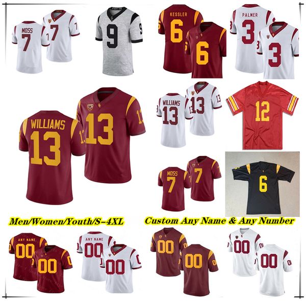 

NCAA College USC Trojans Football Jerseys Caleb Williams MarShawn Lloyd Quinten Joyner Austin Jones Tahj Washington Duce Robinson Solomon Byrd Reggie Bush Smith, Men wine red retro