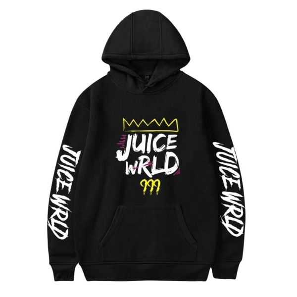 

designer jacket men's original quality juice rapper hip hop print hooded sweatshirt women/men clothes hoodies sweatshirt, Black
