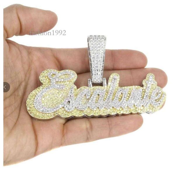 

Starsgem Fashion Charm Moissnaite Letter Men's Pendant Sliver Gold Hip Pop Moissanite Pendant