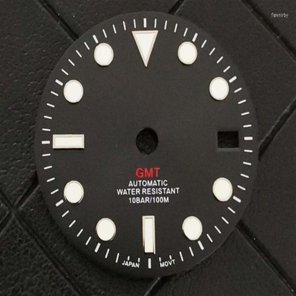 

watch repair kits 29mm green luminous sunburst dial for nh34 gmt movement2651