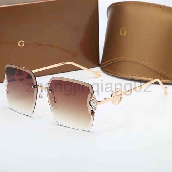 

designer gg cc sunglass cycle luxurious fashion woman mens new trend frameless square womens sunglasses elegant ocean glasses222b, White;black