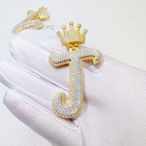 

2023 Best Selling Moissanite Pendant S Letter J Ice Crystal Necklace