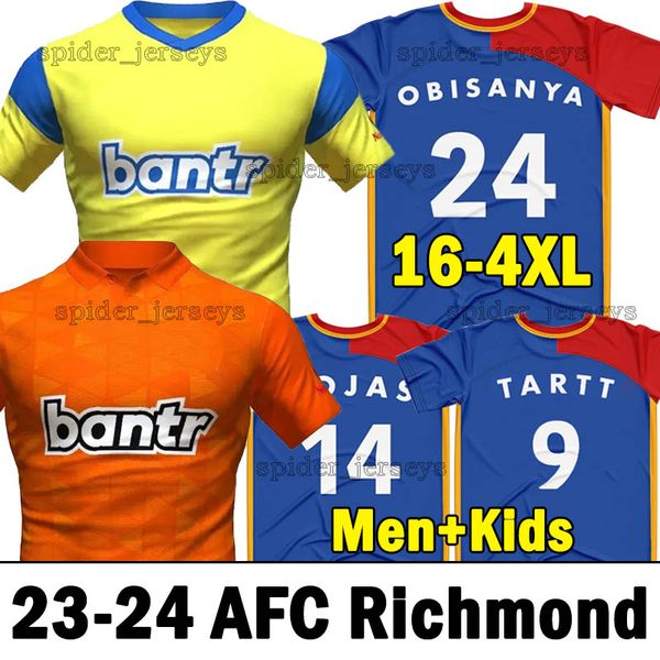 

xxxl 4xl 2023 2024 afc richmond soccer jerseys 23 24 richmond football shirts kent tartt rojas obisanya montlaur goodman home soccer jersey, Black;yellow
