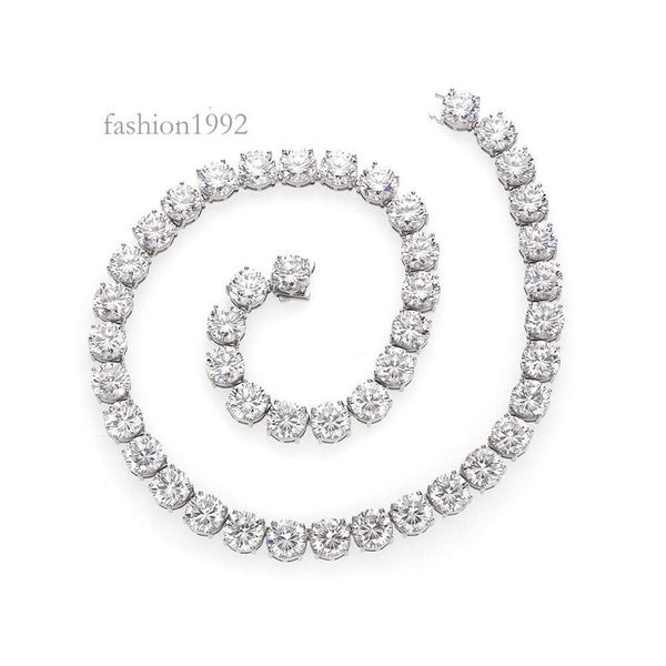 

S Sier Cuban Chain Full Of Moissanite Fashion Trend Moissanite Necklace