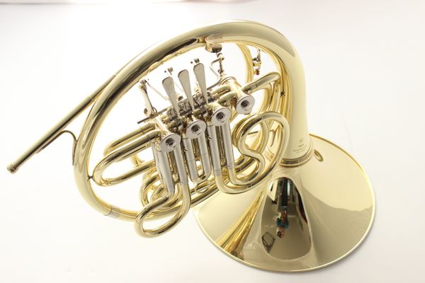 

japan yhr-668d bb/f double row four-keys french horn bell clear lacquer finish musical instrument with case