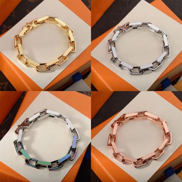 

luxury love bracelet metal designer bracelets for lady wedding jewlery vintage style pulsera solid color creative friendship women262m, Black