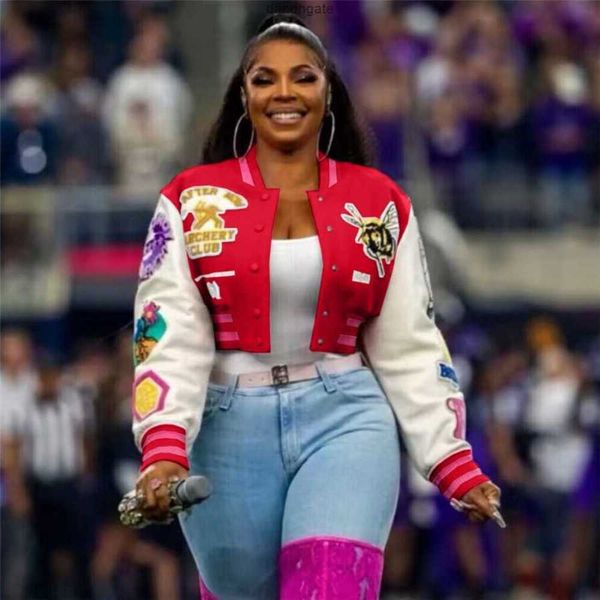 

brand 2023 designer women spring jackets varsity summer long sleeve streetwear fashion printed threaded cuffs coat 9519 snmp, Black;brown