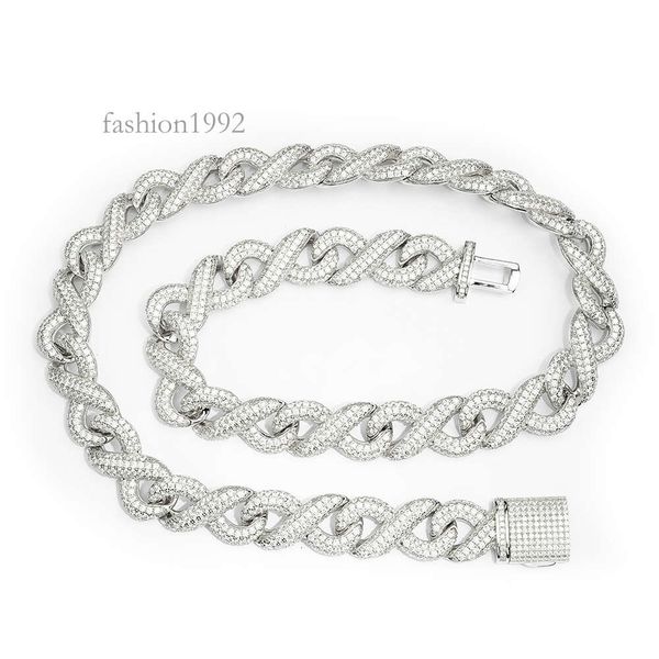 

Hot Selling Hip Pop Pass Diamond Tester Sterling Sier Vvs Gra Certified Moissanite Cuban Chain Necklace