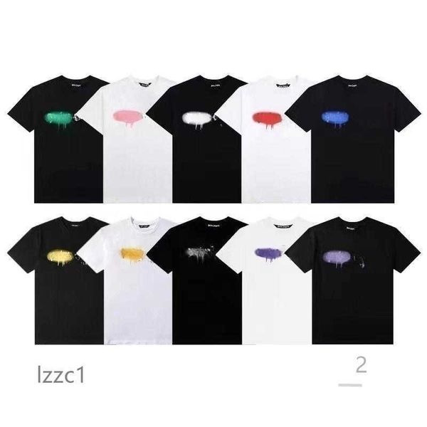

nen womens angels t-shirts designer fades short sleeves luxury clothes summer plam leisure undershirt breathable printed coats clothing lzzc, White;black