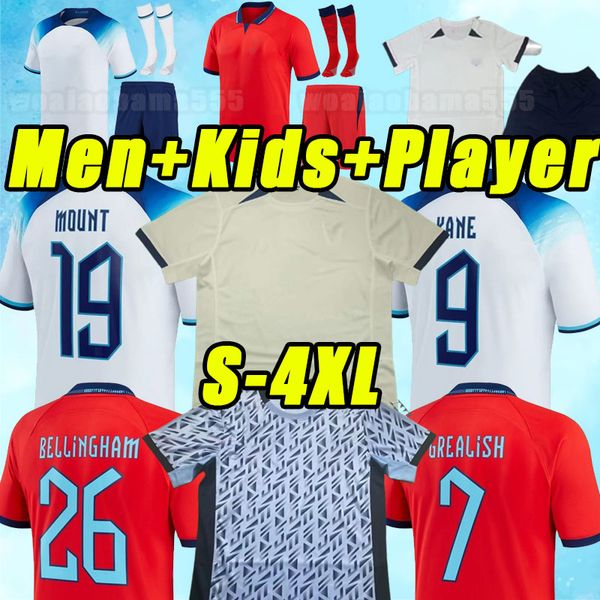 

2022 2023 2024 sterling soccer jerseys kane rashford sancho grealish mount foden henderson saka englands 22 23 24 national football men kids, Black;yellow