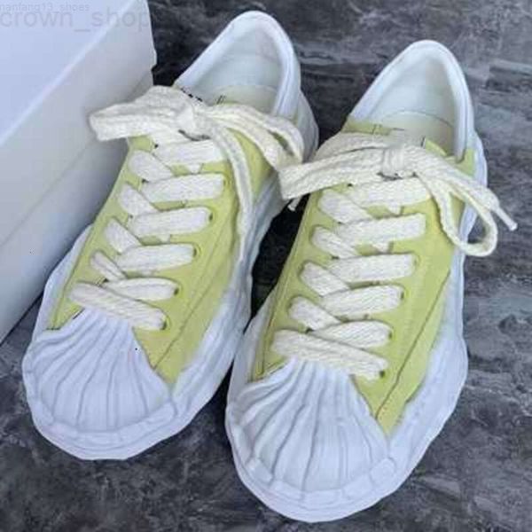 

maison mihara yasuhiro mmy dissolved shoes men's and women's board shoes sports shell head thick sole canvas shoes
