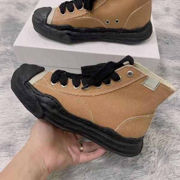 

maison mihara yasuhiro mmy shoes high and low cut open mouth smile dissolve shoes thick soles increase casual men's and women's ca