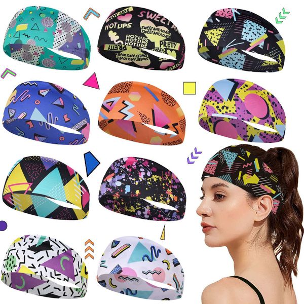 

wholesale travel party vintage fashion print sport headbands for girls