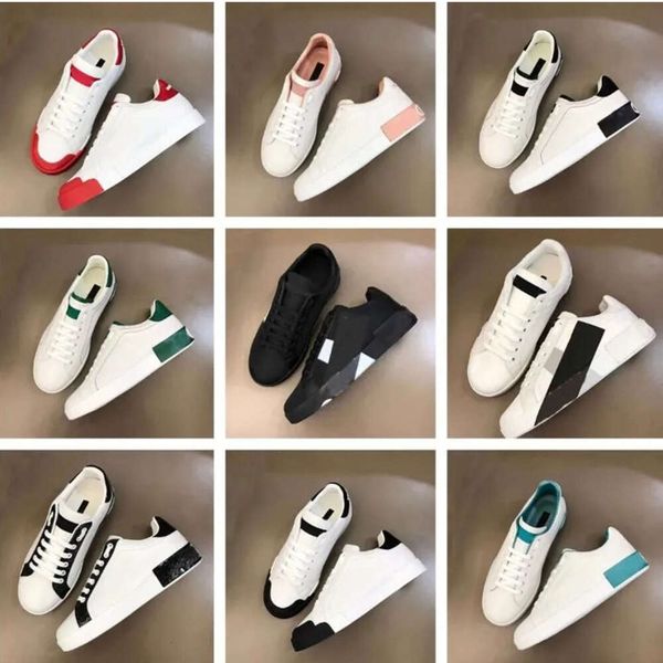 

2023 designer shoes famous brand dg-portofino gabana dolce and gabbana sneakers shoes white black nappa leather calfskin skateboard walking