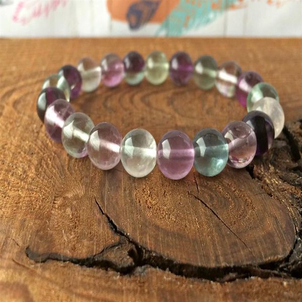

mg0312 new design fluorite women's bracelet natural gem stone yoga bracelet negative energy protection wrist mala jewelry311s, Black