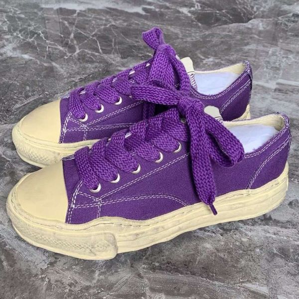 

designer maison mihara yasuhiro mmy dissolving casual shoes og canvas low cut mens platform womens white black grey miharayasuhiro toe cap s