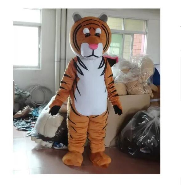 

halloween lifelike tiger mascot costume cartoon bengal tiger animals anime theme character christmas carnival party costumes, Red;yellow