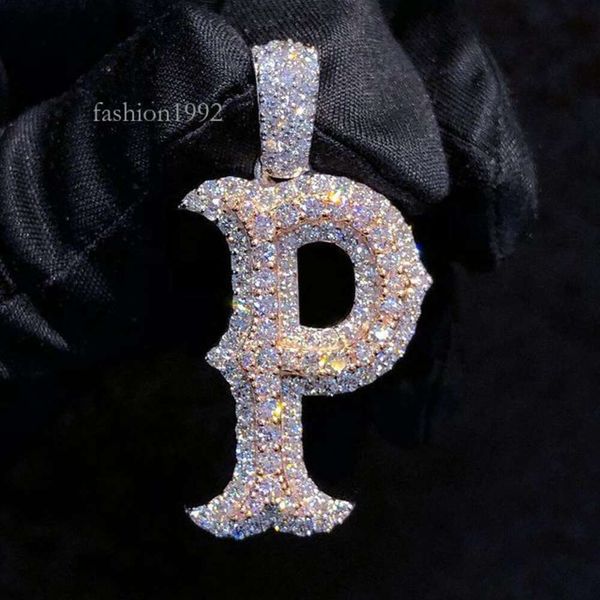 

Hip Hop Jewelry Mens Iced Out Custom Letter Pendant Sterling Sier Vvs Moissanite Diamond Cz Number Name Initial Penda