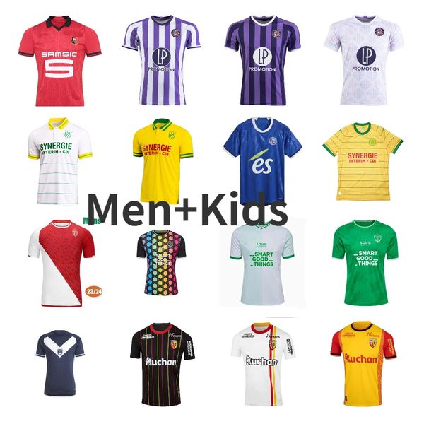 

maillots rc lens stade rennais 23 24 monaco soccer jerseys rennes maillot de foot strasbourg 2023 2024 aj auxerre fc toulouse bourigeaud tai, Black;yellow