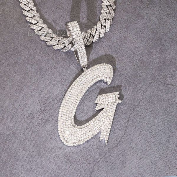 

Customized G Pendant S Sier with Vvs Moissanite with Gra Certificate Hiphop Pendant Moissanite Cuban Letter/name Pendant